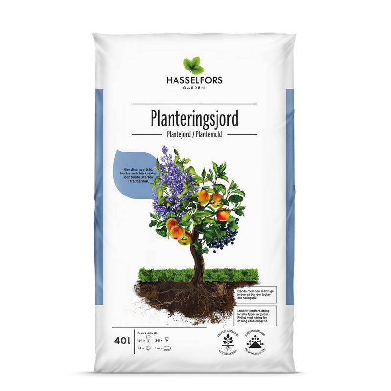 Hasselfors planteringsjord, 40 liter, 54st, Helpall - Fraktfritt