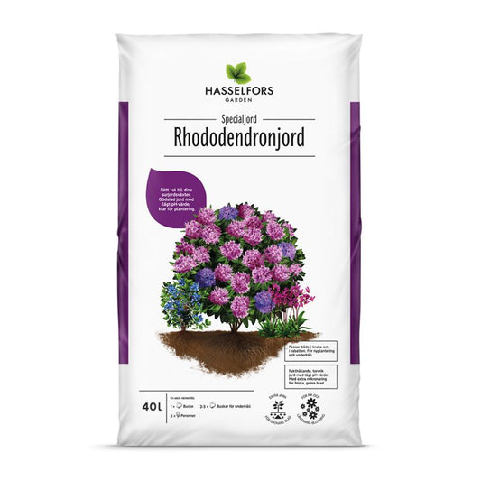 Hasselfors Rohdodendronjord, 40 liter, 51st, Helpall - Fraktfritt