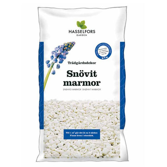 Hasselfors snövit marmor, 15kg, 24st, Halvpall - Fraktfritt